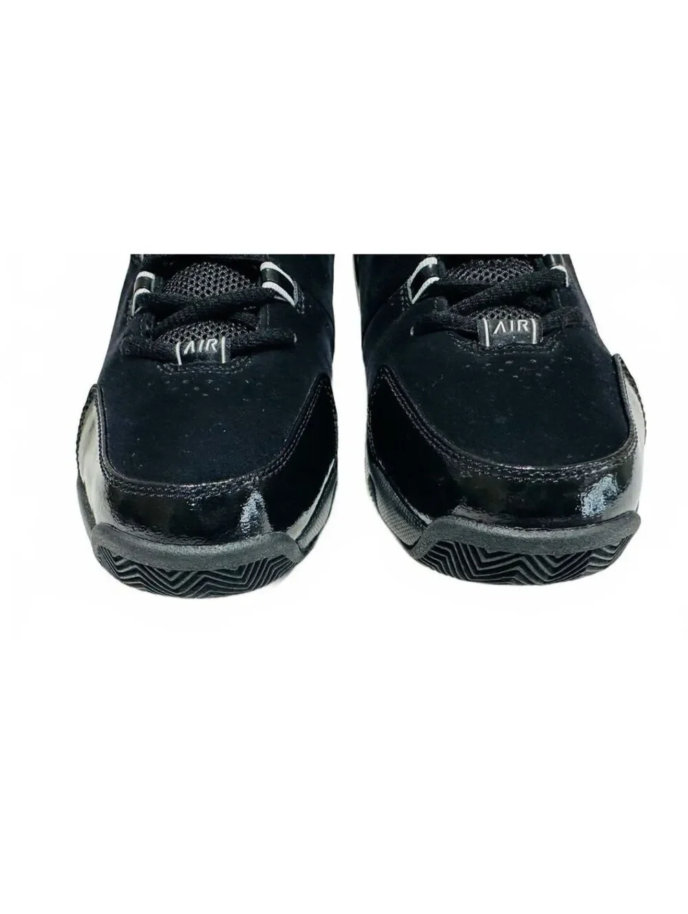 Nike Air Flight Hops Black Patent Suede Sneakers 309266-001 Men's Size 8.5
